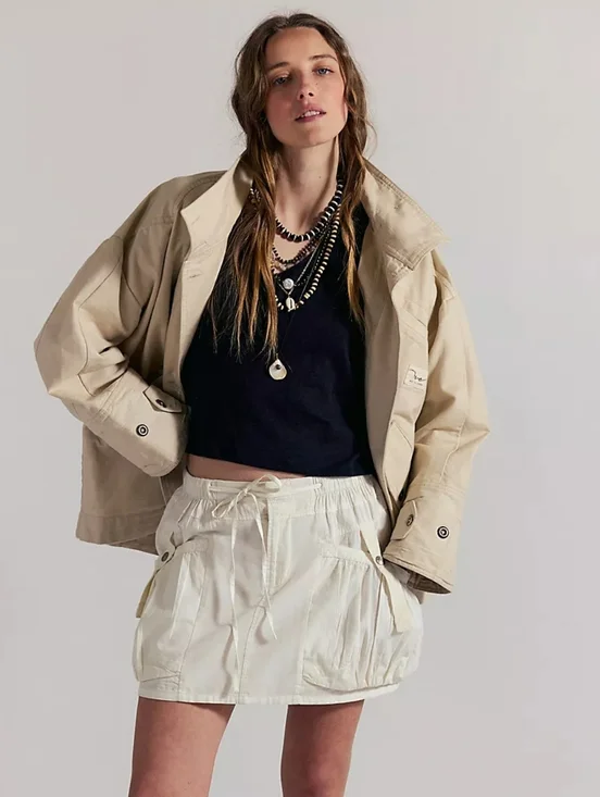 We The Free Play It Cool Mini Skirt Tofu - Picture 9 of 9